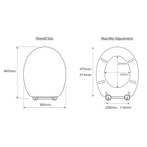 Croydex Black Quartz Flexi-Fix Toilet Seat (WL601821H) - main image 4