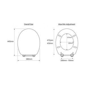 Croydex Blue Quartz Flexi-Fix Toilet Seat (WL601824H) - main image 4