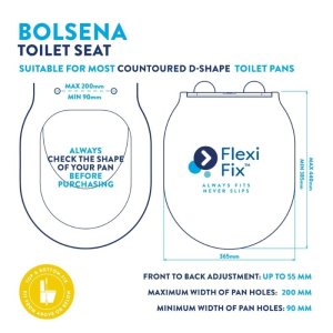 Croydex Bolsena Flexi-Fix Toilet Seat (WL602822H) - main image 4