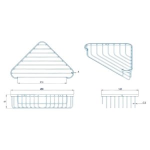 Croydex Corner Basket - Chrome (QM265941) - main image 4