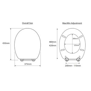 Croydex Dove Flexi-Fix Toilet Seat - Granite Effect (WL601931H) - main image 4