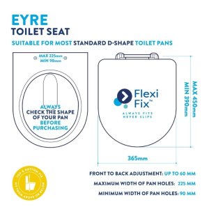 Croydex Eyre Flexi-Fix Toilet Seat - White (WL601522H) - main image 4