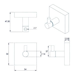 Croydex Flexi-Fix Chester Robe Hook - Chrome (QM441741) - main image 4