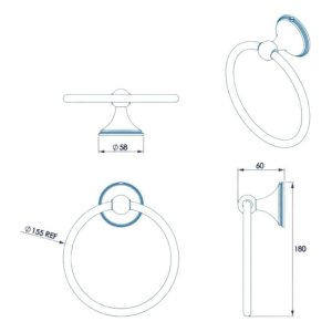 Croydex Flexi-Fix Chester Towel Ring - Chrome (QM441541) - main image 4