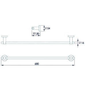 Croydex Flexi-Fix Epsom Black Towel Rail (QM482721) - main image 4