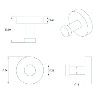 Croydex Flexi-Fix Epsom Robe Hook - Chrome (QM481741) - main image 4