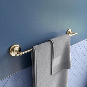 Croydex Flexi-Fix Grosvenor Gold Towel Rail - Gold (QM702703) - main image 4