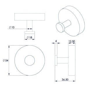 Croydex Flexi-Fix Romsey Robe Hook - Chrome (QM741741) - main image 4