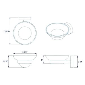 Croydex Flexi-Fix Romsey Soap Dish and Holder - Chrome (QM741941) - main image 4