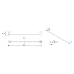 Croydex Flexi-Fix Romsey Towel Rail - Chrome (QM742741) - main image 4