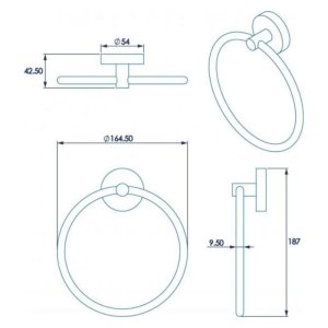 Croydex Flexi-Fix Romsey Towel Ring - Chrome (QM741541) - main image 4