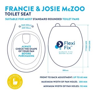 Croydex Francie and Josie Flexi-Fix Toilet Seat - Steven Brown (WL604122) - main image 4