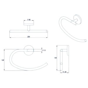 Croydex Hampstead Towel Ring - Chrome (QM641541) - main image 4