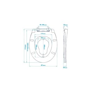 Croydex Lesina Family Toilet Seat - White (WL112022H) - main image 4