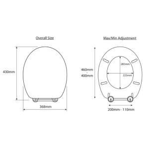 Croydex Luagno Flexi-Fix Wood Toilet Seat - Grey (WL601031H) - main image 4