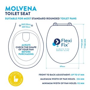 Croydex Molvena Flexi-Fix Wood Toilet Seat - Walnut Effect (WL610477H) - main image 4