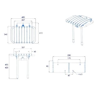 Croydex Newport Seat - White (AP504122) - main image 4