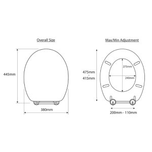 Croydex Silver Quartz Flexi-Fix Toilet Seat (WL601840H) - main image 4