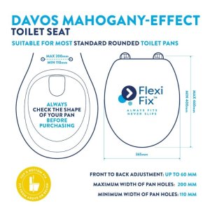 Croydex Solid Wood Toilet Seat - Mahogony (WL515241) - main image 4