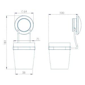 Croydex Stick 'N' Lock Tumbler and Holder - Chrome (QM291841) - main image 4