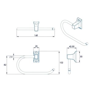 Croydex Sutton Hook Toilet Roll Holder - Chrome (QM731241) - main image 4