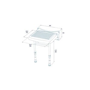Croydex Wall Mounted Shower Chair - White (AP503122) - main image 4