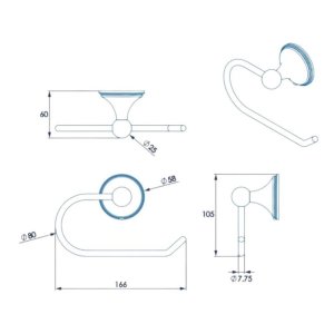 Croydex Westminster Toilet Roll Holder - Chrome (QM201141) - main image 4