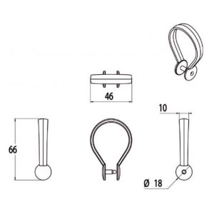 Croydex White Button Curtain Ring (AK142222) - main image 4