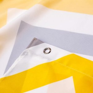 Croydex Yellow And Grey Chevron Textile Shower Curtain (AF290401H) - main image 4