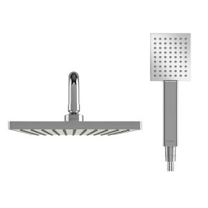 Gainsborough Square Dual Outlet Bar Mixer Shower - Chrome (GDSE) - main image 4