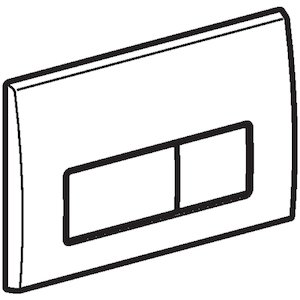 Geberit Kappa50 Dual Flush Plate - White (115.260.11.1) - main image 4