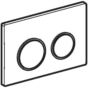 Geberit Omega20 Dual Flush Plate - Matt/Brushed Chrome (115.085.KN.1) - main image 4