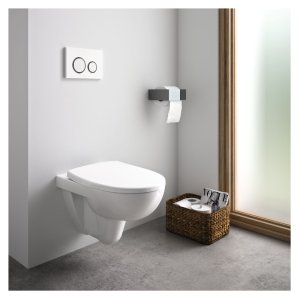 Geberit Omega20 Dual Flush Plate - White/Gloss Chrome (115.085.KJ.1) - main image 4