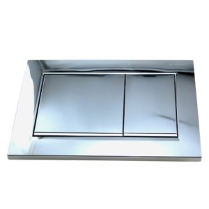 Geberit Omega30 dual flush plate - polished chrome/matt trim (115.080.KH.1) - main image 4