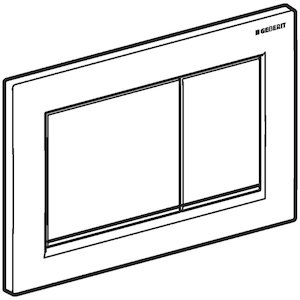Geberit Omega30 Dual Flush Plate - White/Matt Chrome (115.080.KL.1) - main image 4
