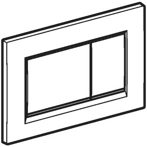 Geberit Sigma30 Dual Flush Plate - Matt Plate/Polished Edge Detail (115.883.KN.1) - main image 4