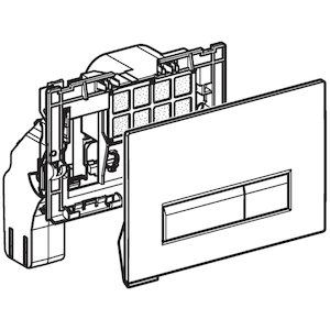 Geberit Sigma40 dual flush plate - brushed white (115.600.KQ.1) - main image 4