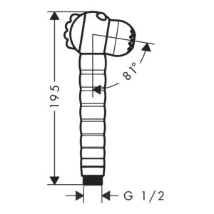 hansgrohe Jocolino Children's 2 Spray Hand Shower - Lion (28760210) - main image 4