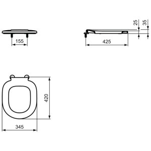 Ideal Standard Concept seat no cover (K706001) - main image 4