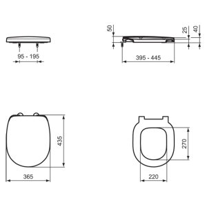 Ideal Standard Concept toilet seat and cover - slow close (E791701) - main image 4