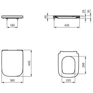 Ideal Standard i.life A toilet seat and cover (T453001) - main image 4