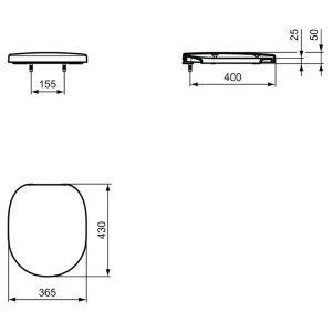 Ideal Standard Seat and cover for elongated bowl (E822501) - main image 4