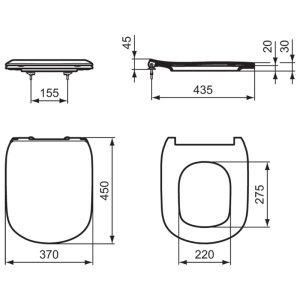 Ideal Standard Tesi slim seat & cover - normal close (T352801) - main image 4