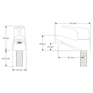 Mira Assist Basin Pillar Taps (1.1900.040) - main image 4