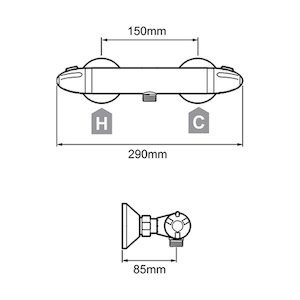 Mira Coda Pro MK3 thermostatic bar mixer valve (1.1836.007) - main image 4