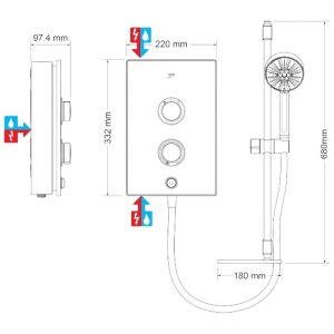 Mira Decor Electric Shower 8.5kW - White (1.1894.007) - main image 4