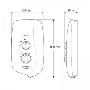 Mira Elate Thermostatic Electric Shower 9.0kW - White/Chrome (1.1563.808) - main image 4