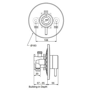 Mira Element BIV Thermostatic Mixer Shower - Chrome Pre Feb 2018 (1.1656.002) - main image 4