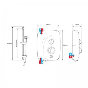 Mira Elite SE Thermostatic Pumped Electric Shower 9.8kW - White/Chrome (1.1941.001) - main image 4