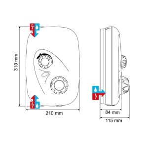 Mira Event XS Dual Outlet Thermostatic Power Shower - White (1.1532.425) - main image 4